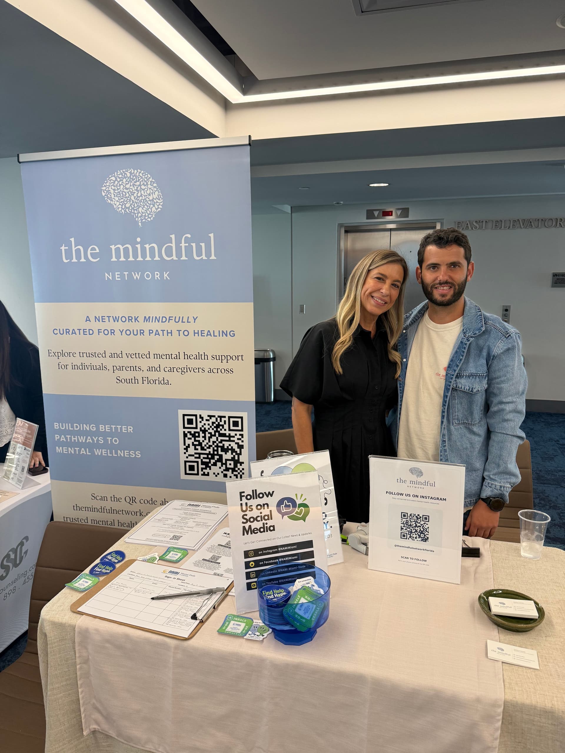 The Mindful Network team at their table during The Counselor Collaborative.