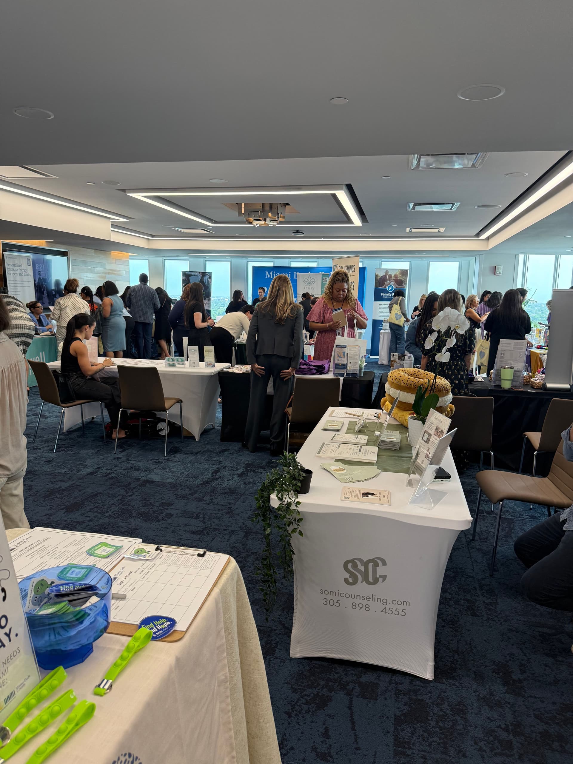 Counselors connect with South Florida mental health providers at The Counselor Collaborative resource fair.