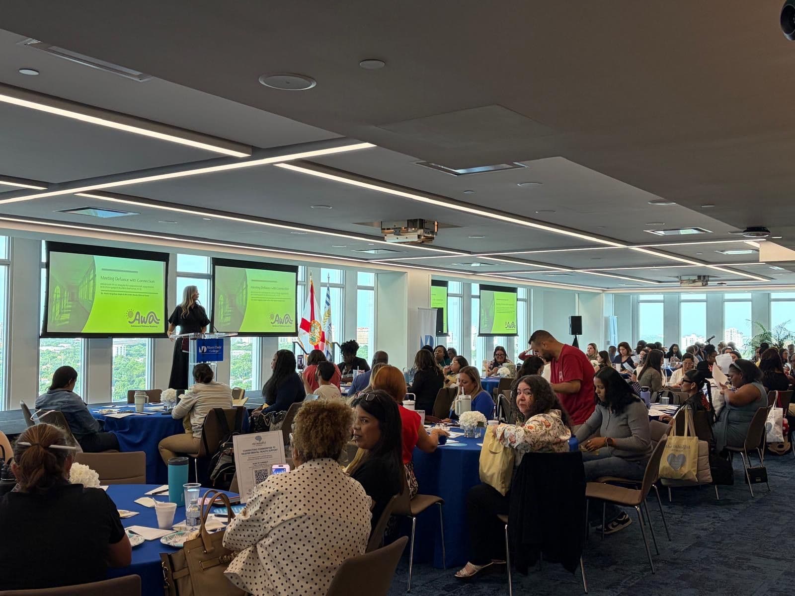 Miami-Dade school counselors fill a conference room for The Counselor Collaborative training day.