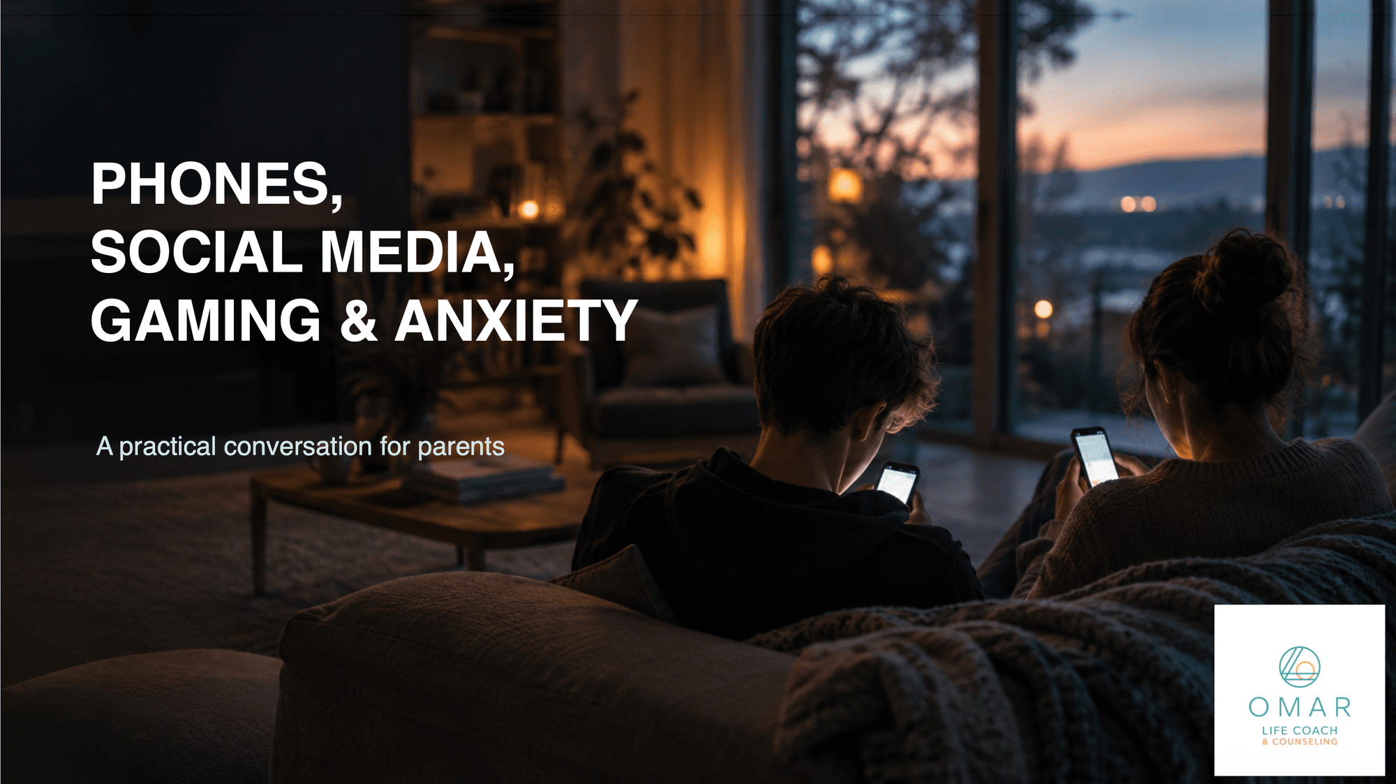 Phones, Social Media, Gaming & Anxiety — cover slide